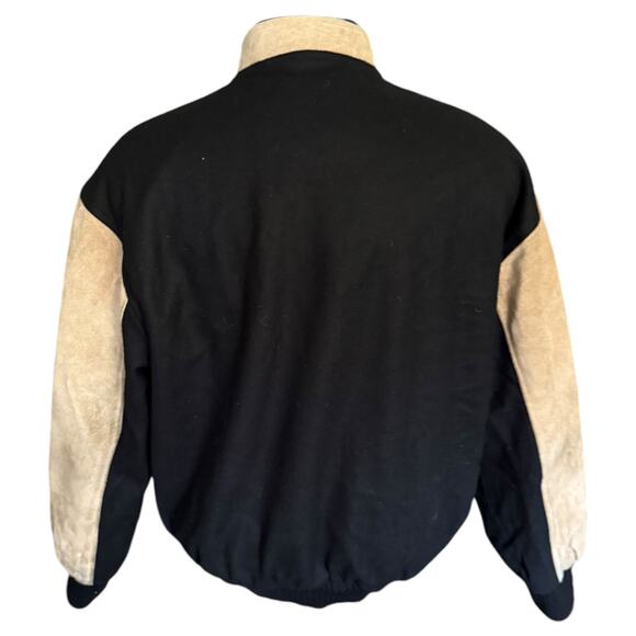 Burks Bay NRA Life Member Wool & Suede Letterman Jacket Medium - Picture 2 of 8